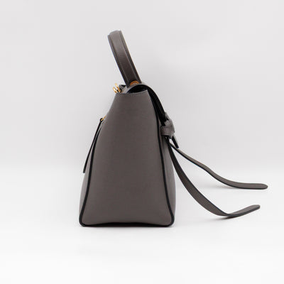 Micro Belt Bag Grey Grained Leather