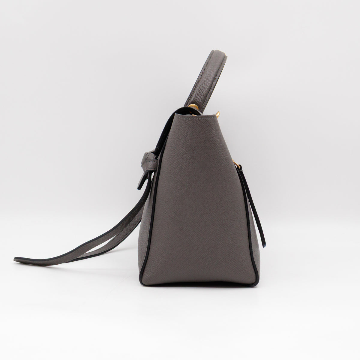 Micro Belt Bag Grey Grained Leather