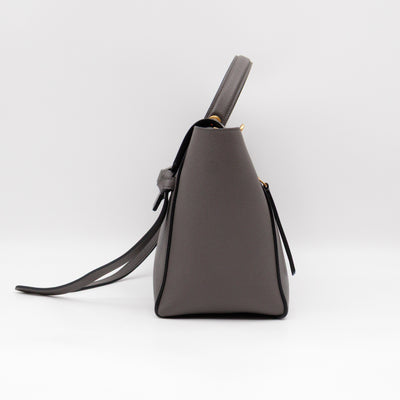 Micro Belt Bag Grey Grained Leather