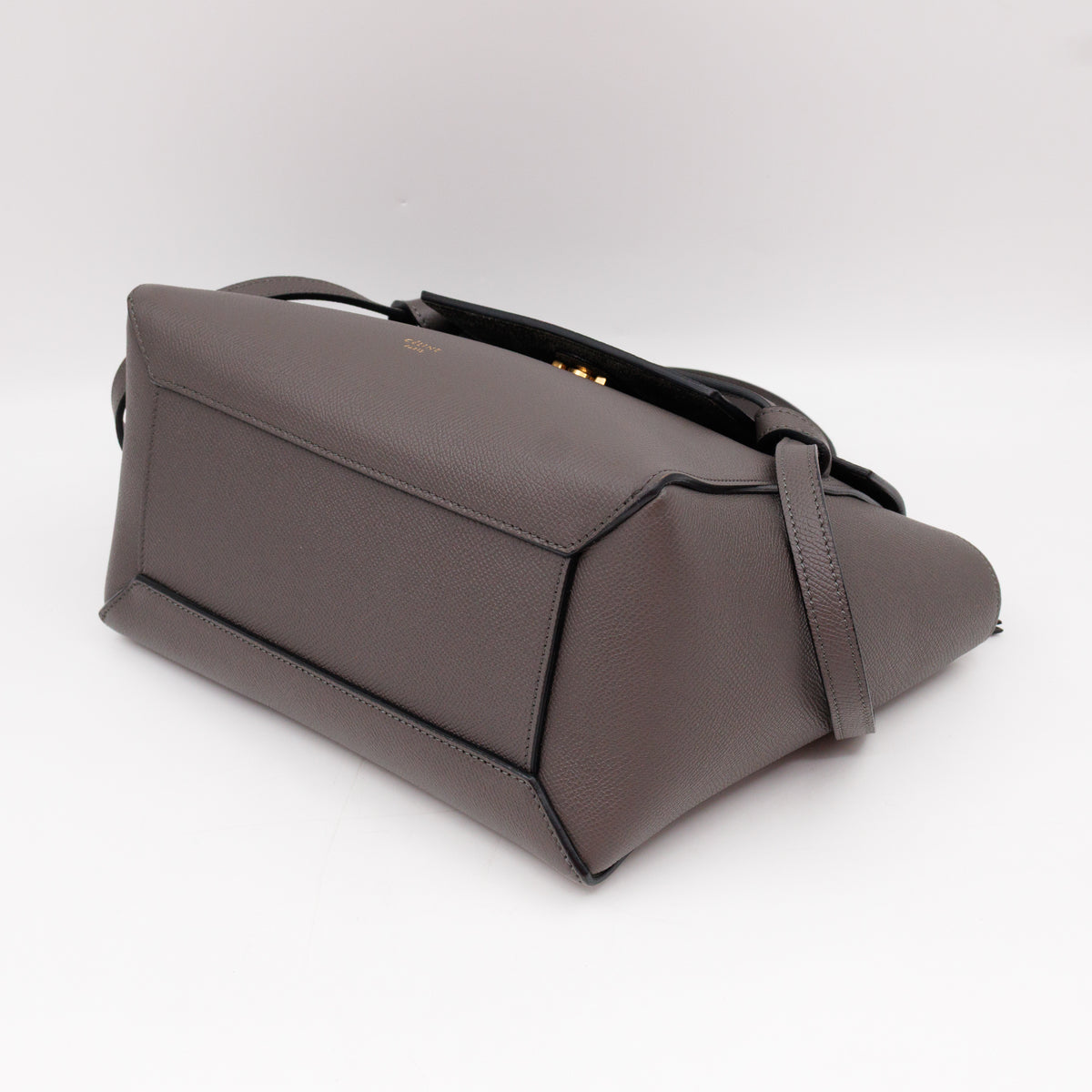 Micro Belt Bag Grey Grained Leather