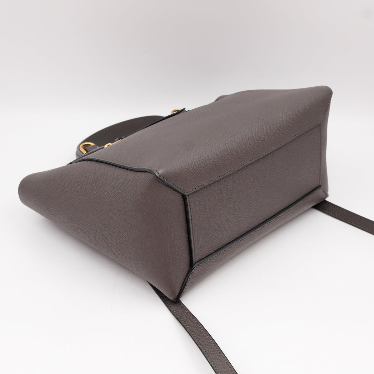Micro Belt Bag Grey Grained Leather