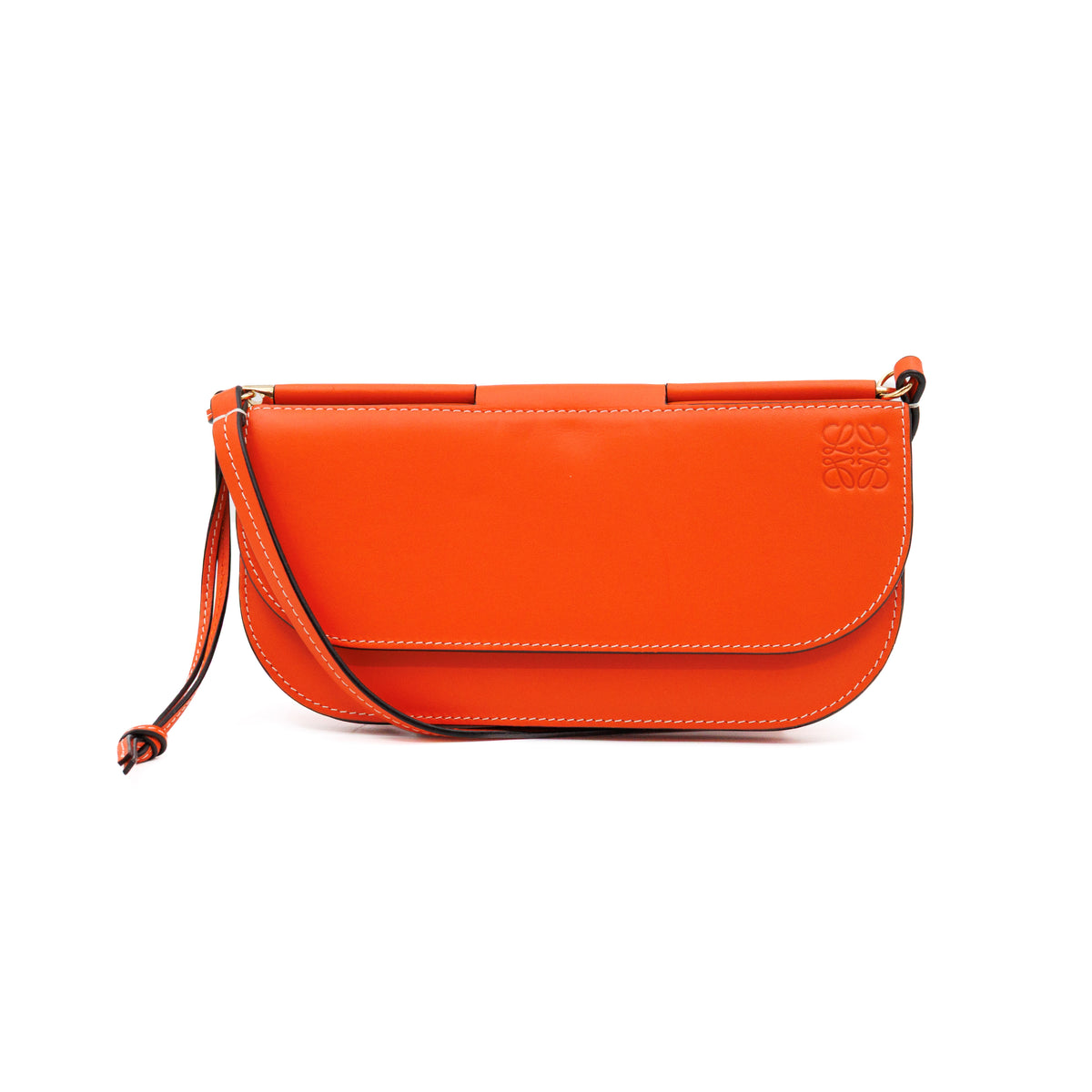 Gate Pochette Orange Calfskin Leather