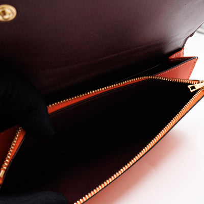 Gate Pochette Orange Calfskin Leather