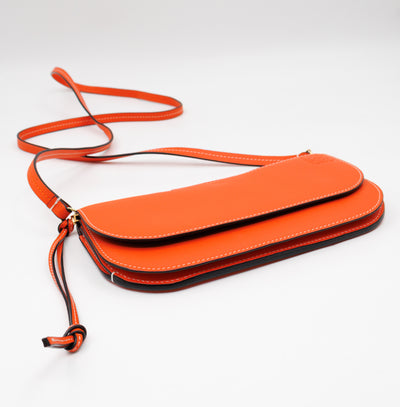 Gate Pochette Orange Calfskin Leather