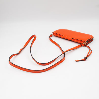 Gate Pochette Orange Calfskin Leather