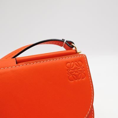 Gate Pochette Orange Calfskin Leather