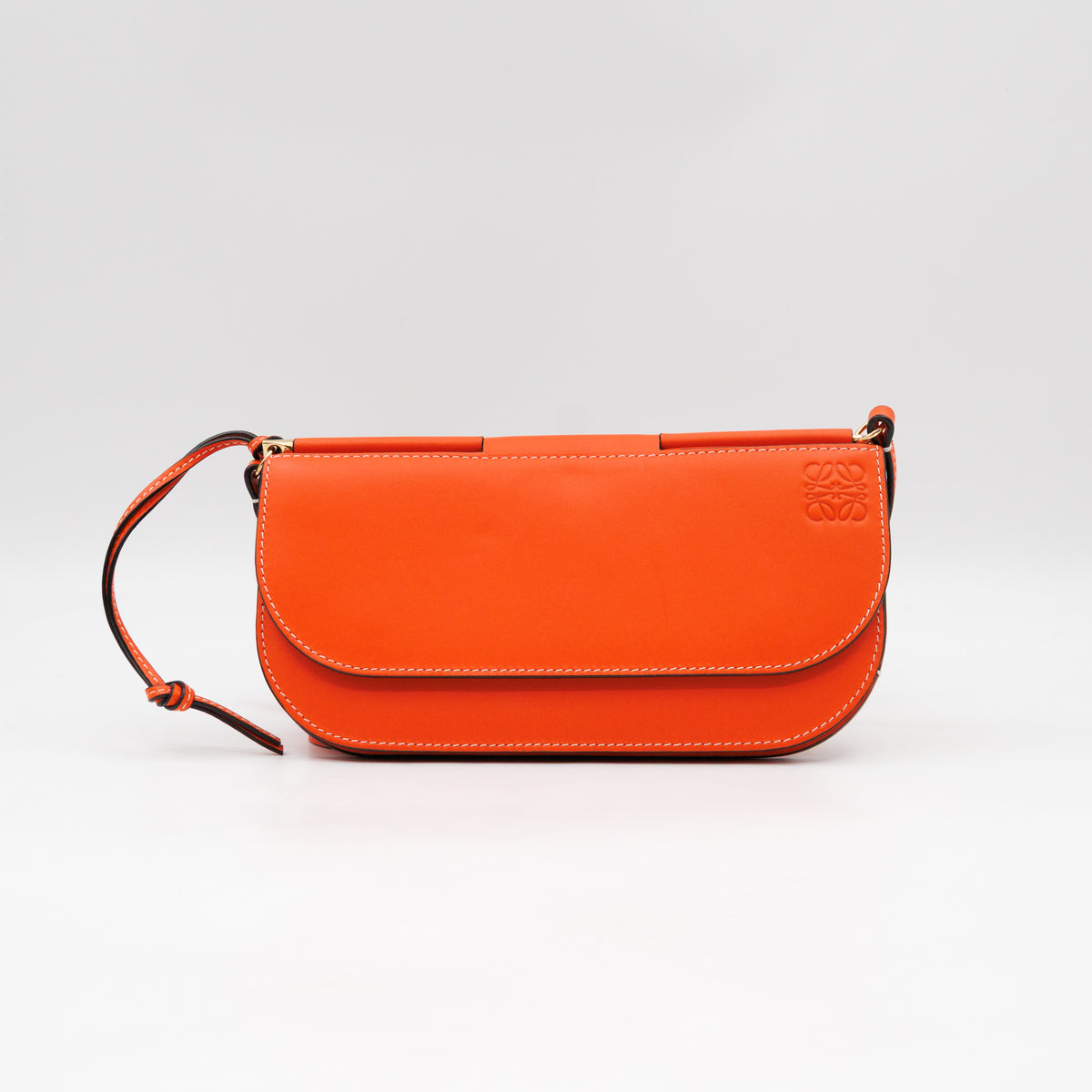 Gate Pochette Orange Calfskin Leather
