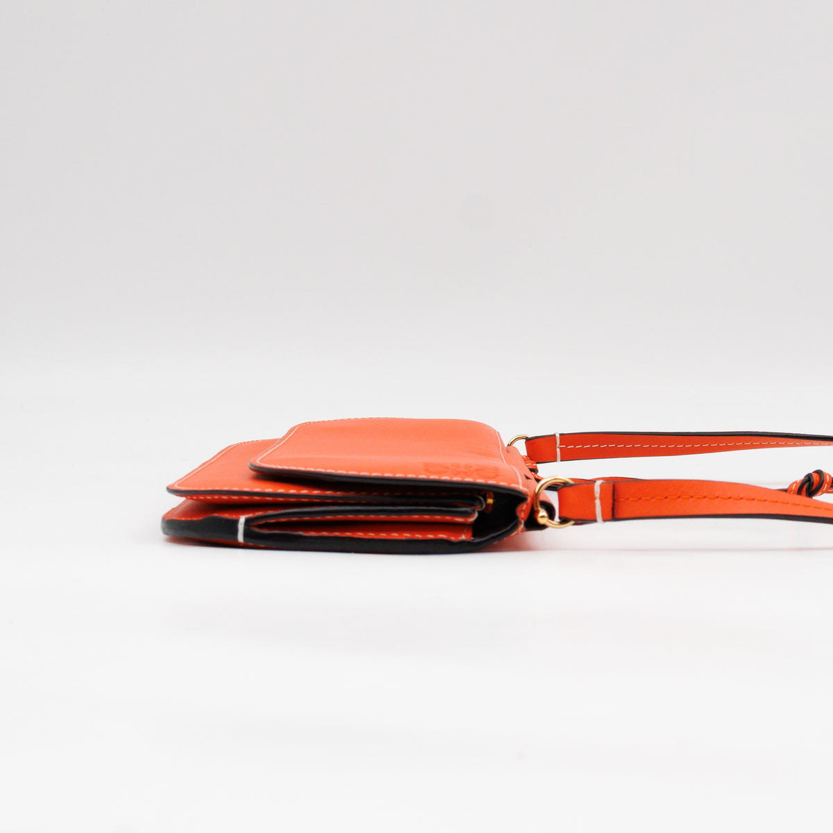 Gate Pochette Orange Calfskin Leather