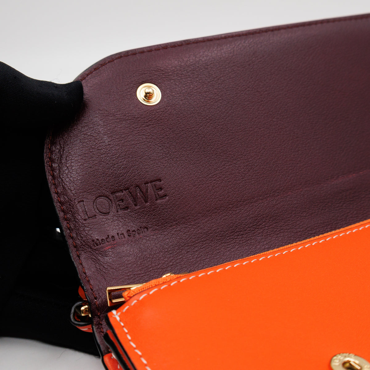 Gate Pochette Orange Calfskin Leather