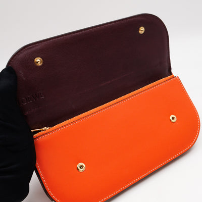 Gate Pochette Orange Calfskin Leather