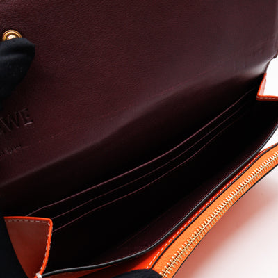 Gate Pochette Orange Calfskin Leather