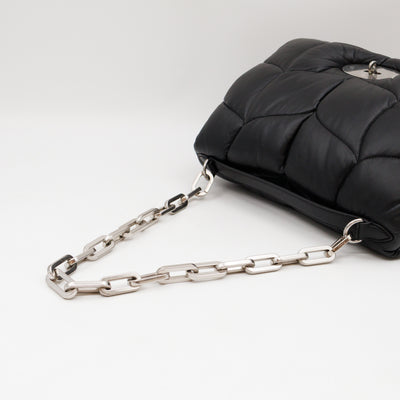 Softie Bag Pillow Black Quilted Nappa Leather