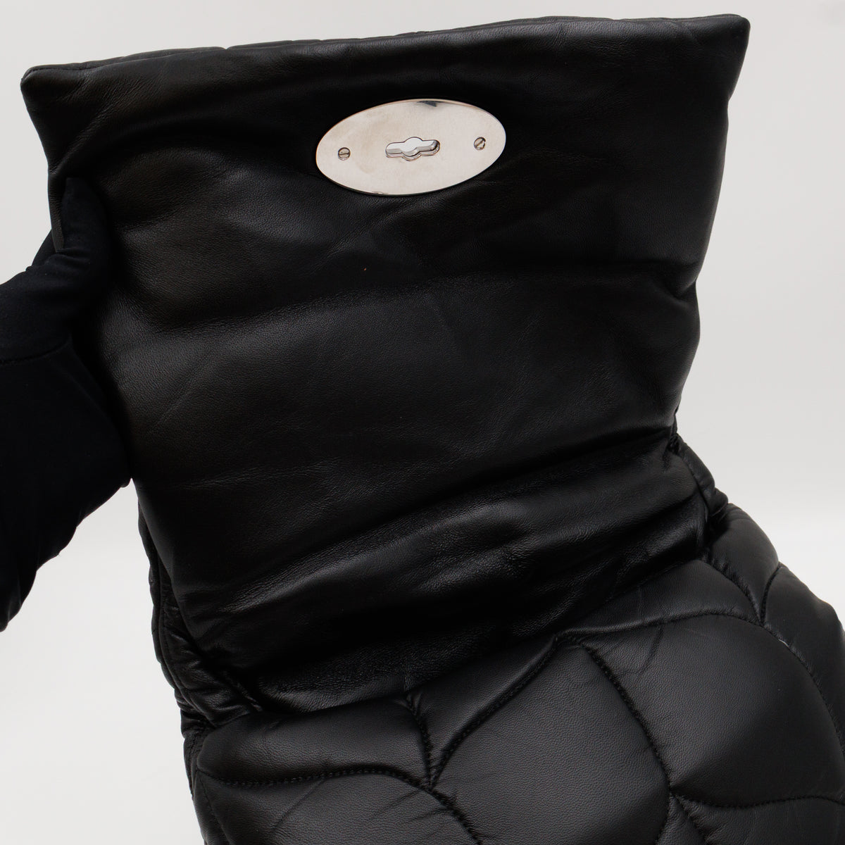 Softie Bag Pillow Black Quilted Nappa Leather