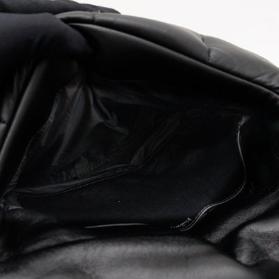 Softie Bag Pillow Black Quilted Nappa Leather