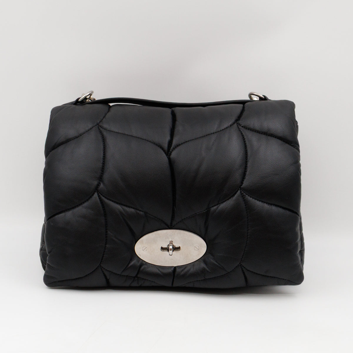 Softie Bag Pillow Black Quilted Nappa Leather