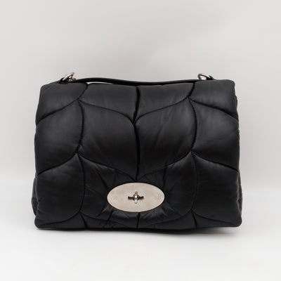 Softie Bag Pillow Black Quilted Nappa Leather