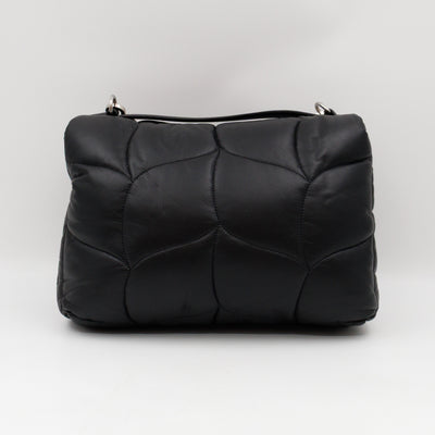Softie Bag Pillow Black Quilted Nappa Leather