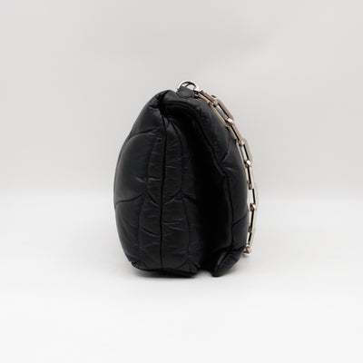 Softie Bag Pillow Black Quilted Nappa Leather