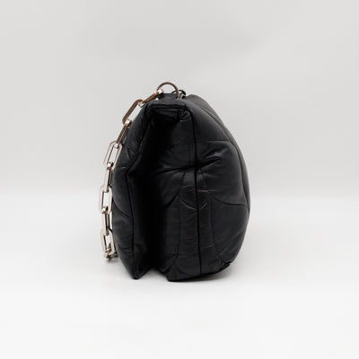 Softie Bag Pillow Black Quilted Nappa Leather