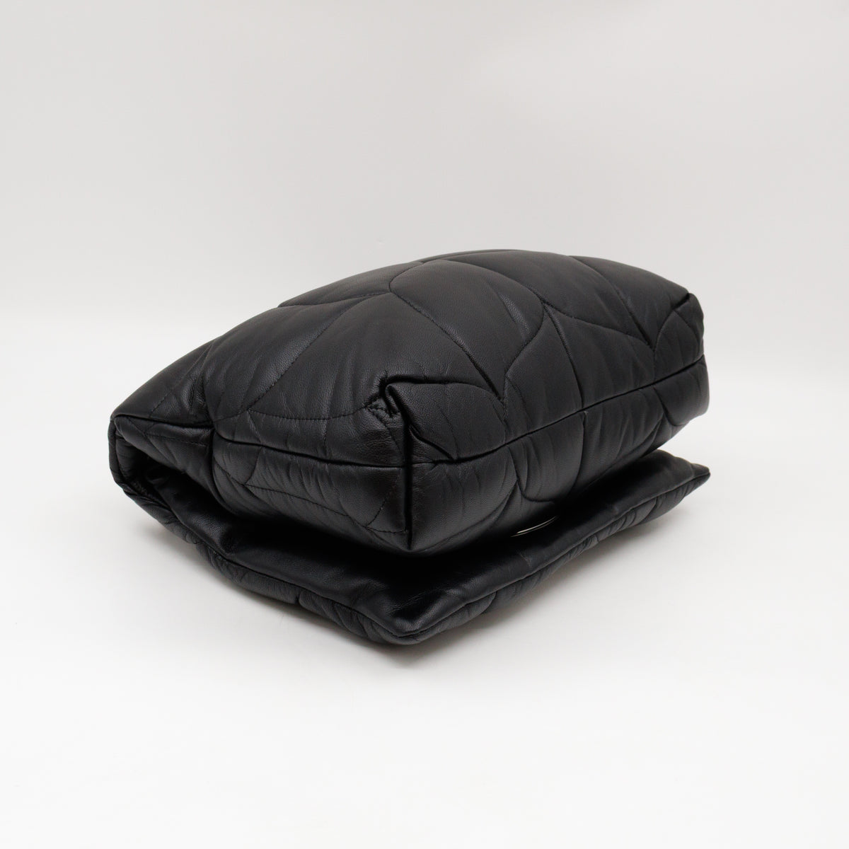 Softie Bag Pillow Black Quilted Nappa Leather