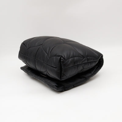 Softie Bag Pillow Black Quilted Nappa Leather