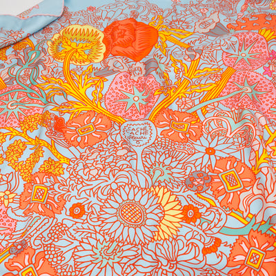 Silk Scarf 90 Cache Cache Fleuri