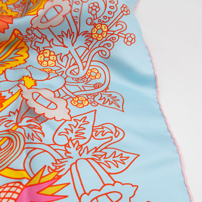 Silk Scarf 90 Cache Cache Fleuri