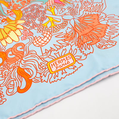 Silk Scarf 90 Cache Cache Fleuri