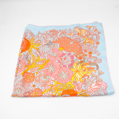 Silk Scarf 90 Cache Cache Fleuri