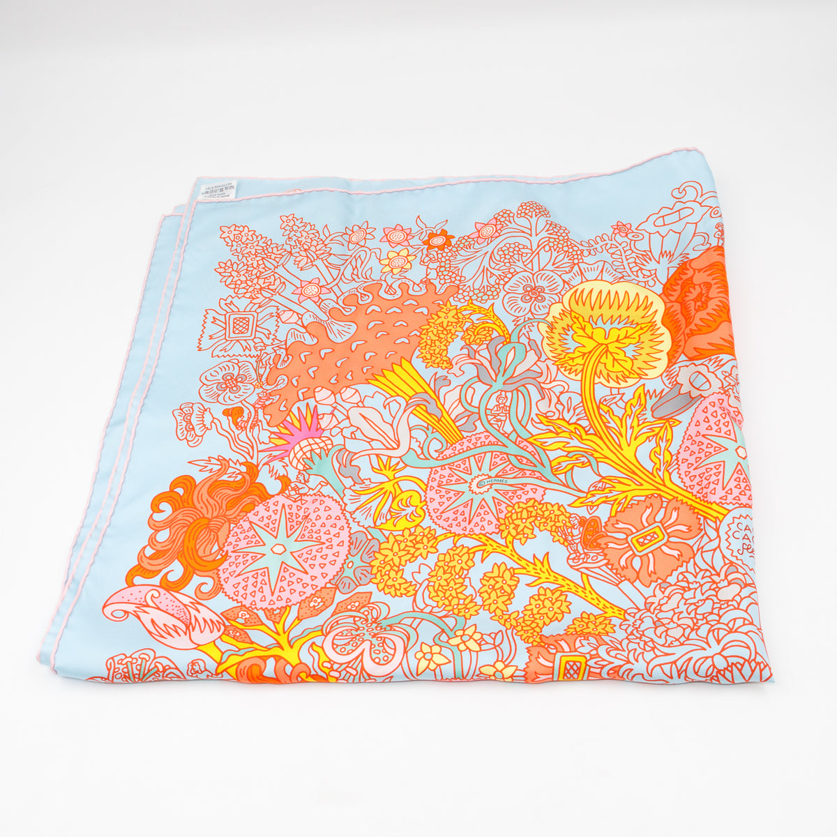 Silk Scarf 90 Cache Cache Fleuri