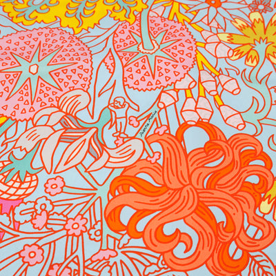 Silk Scarf 90 Cache Cache Fleuri
