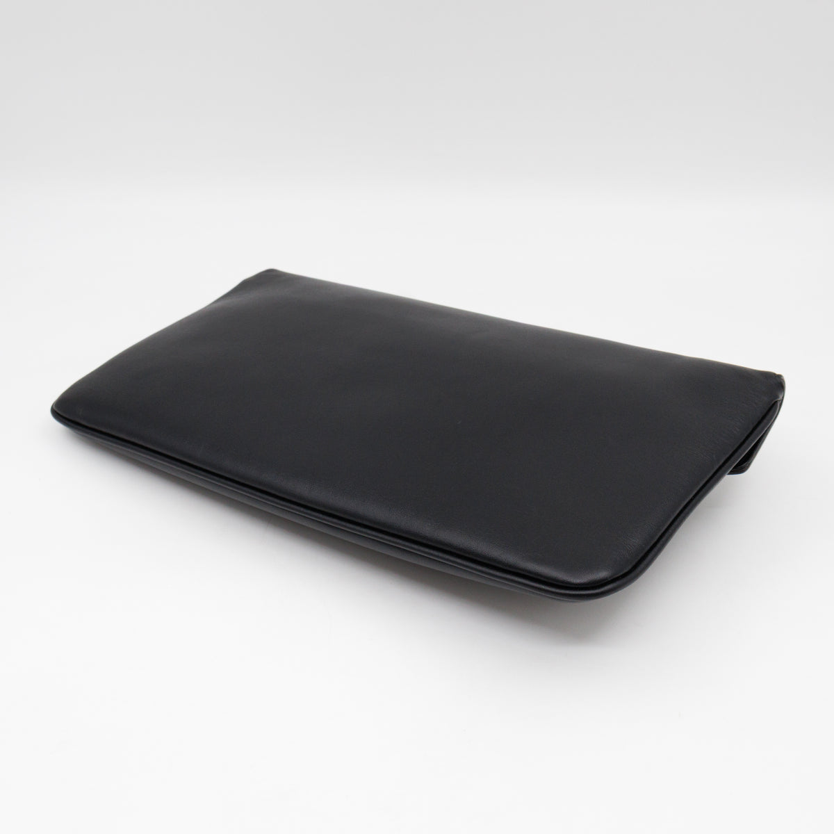 Rajah Clutch Black Leather