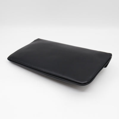 Rajah Clutch Black Leather