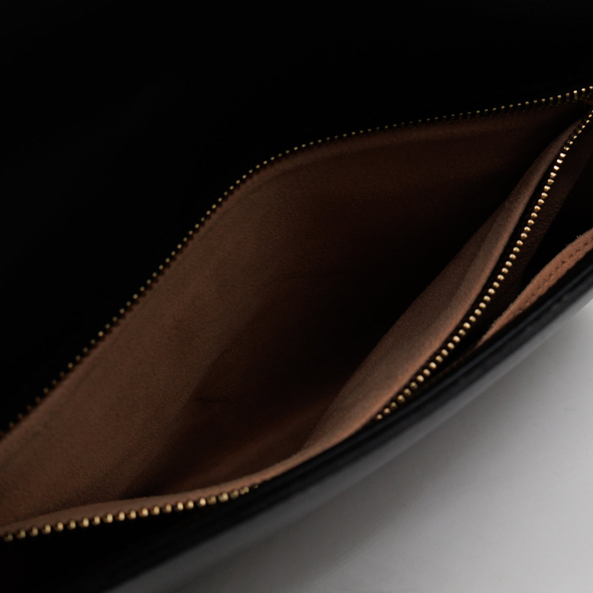 Rajah Clutch Black Leather