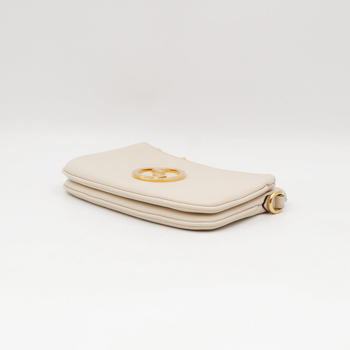 Blondie Mini Snap Crossbody Bag White Leather