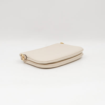 Blondie Mini Snap Crossbody Bag White Leather