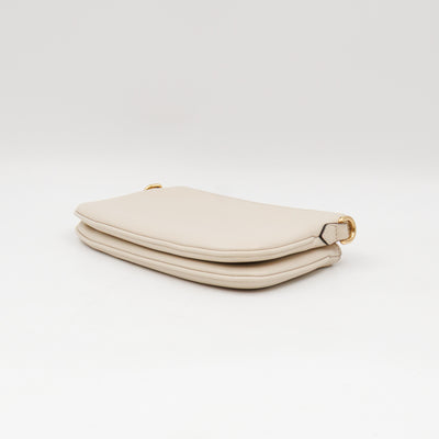 Blondie Mini Snap Crossbody Bag White Leather