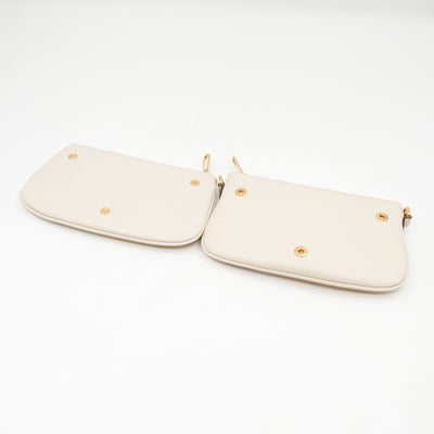 Blondie Mini Snap Crossbody Bag White Leather