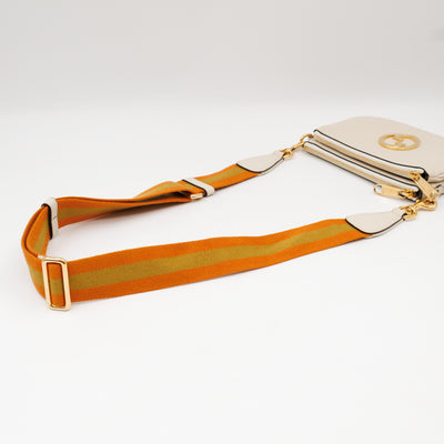 Blondie Mini Snap Crossbody Bag White Leather
