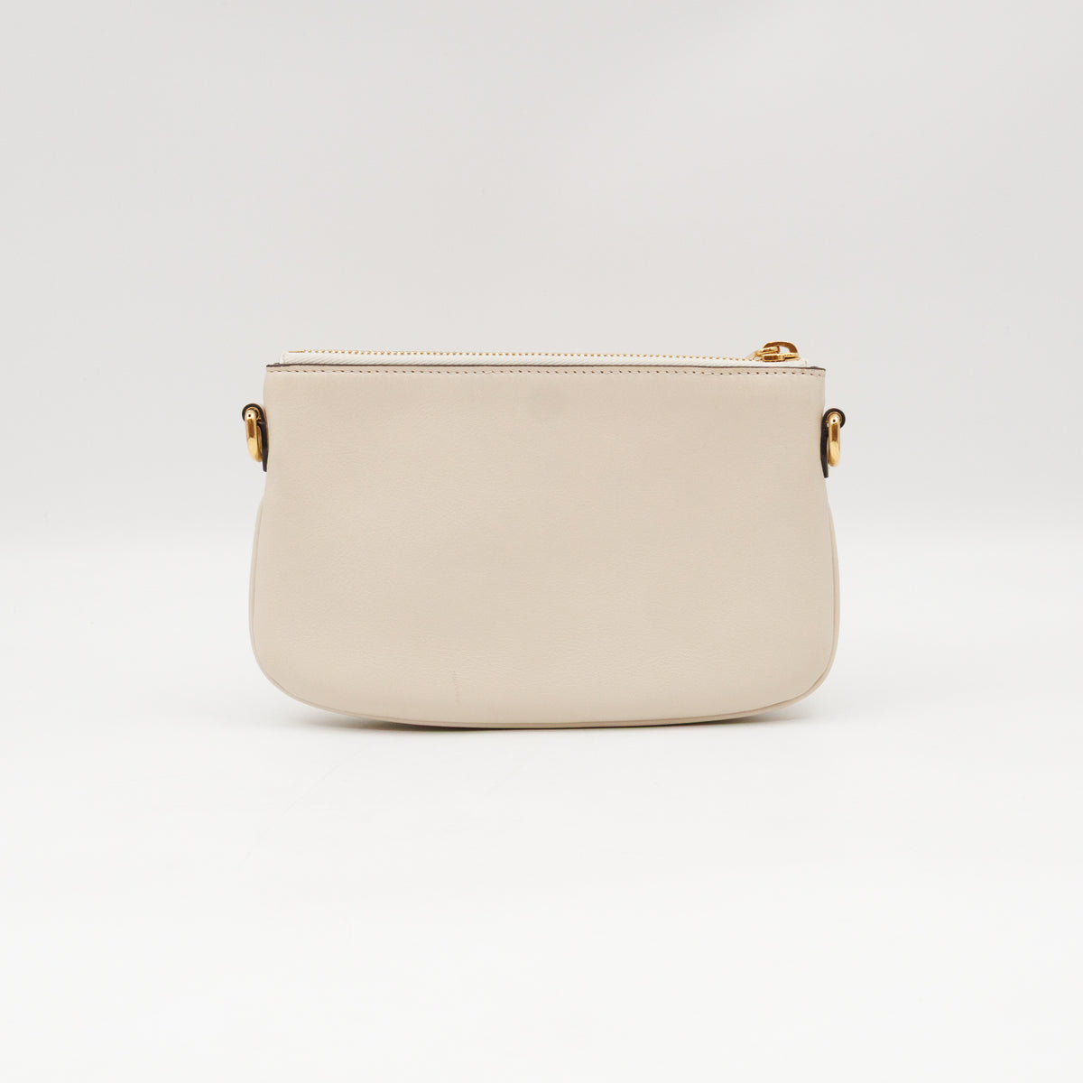 Blondie Mini Snap Crossbody Bag White Leather
