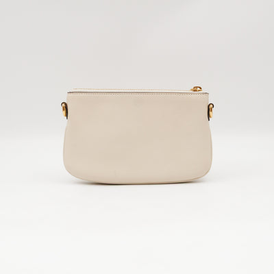 Blondie Mini Snap Crossbody Bag White Leather