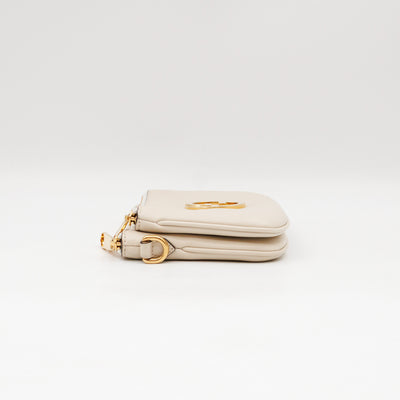 Blondie Mini Snap Crossbody Bag White Leather