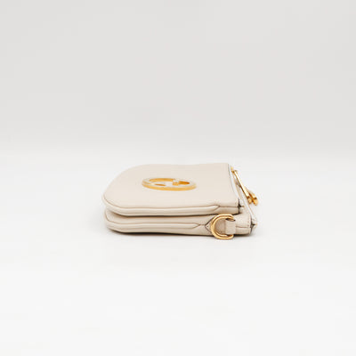 Blondie Mini Snap Crossbody Bag White Leather