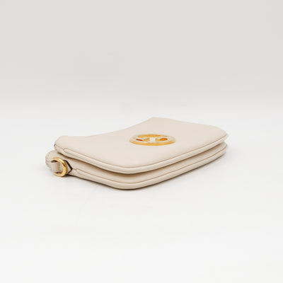 Blondie Mini Snap Crossbody Bag White Leather