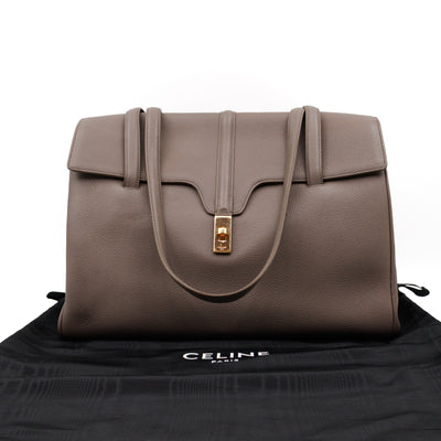 Sac 16 Soft Grey Grained Calfskin