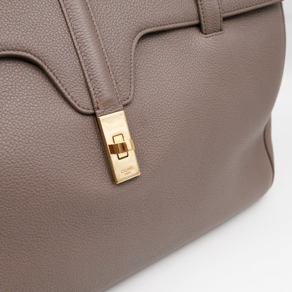 Sac 16 Soft Grey Grained Calfskin