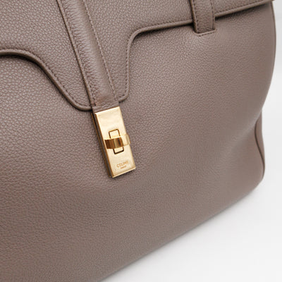 Sac 16 Soft Grey Grained Calfskin