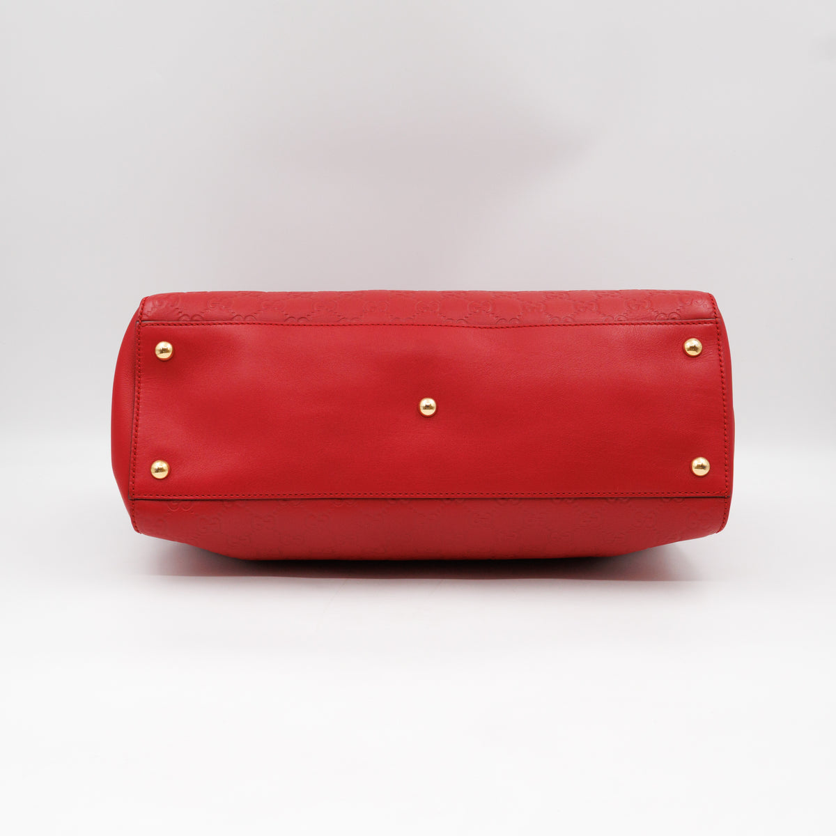 Signature Tote Bag Red Guccissima Leather
