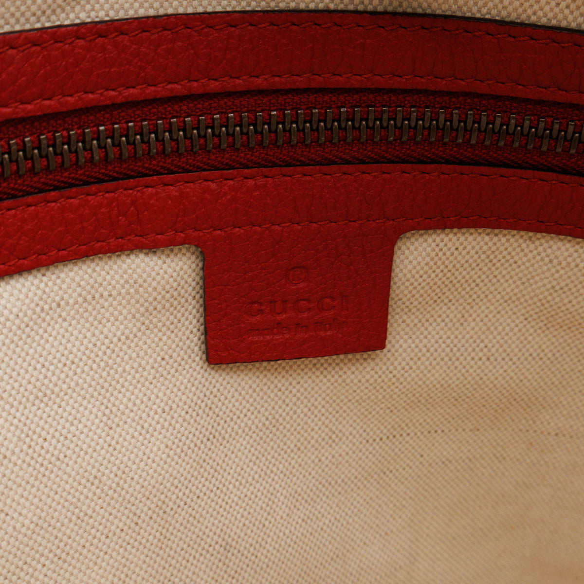 Half Moon Hobo Bag Red Leather