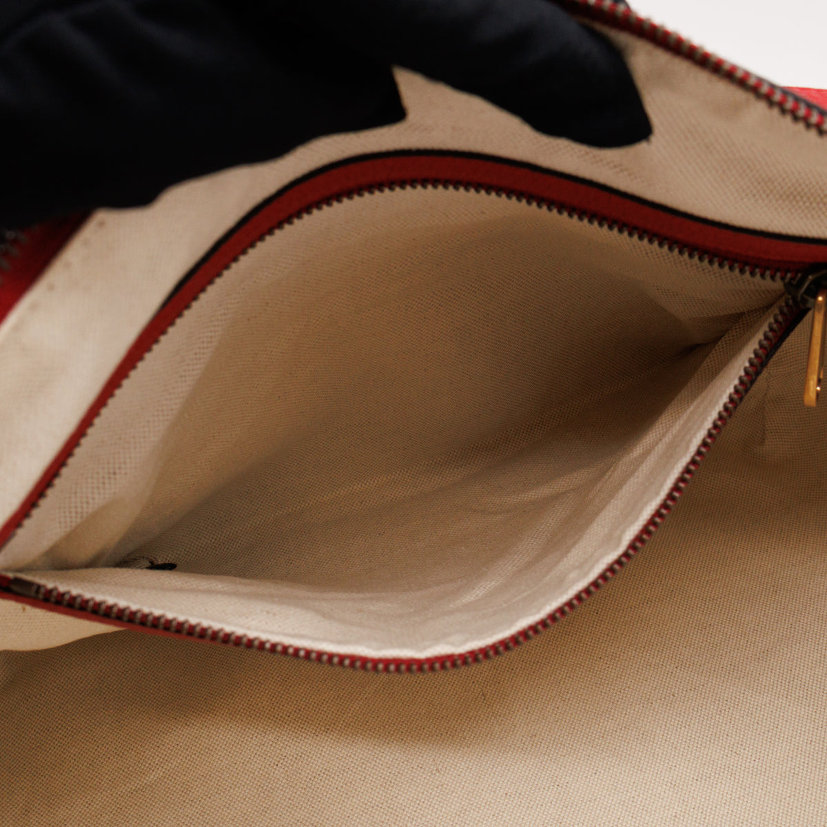 Half Moon Hobo Bag Red Leather